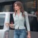 Kaia Gerber Wore the Crew-Neck Cardigan Development