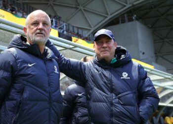 ‘Frustrated’ Arnie’s plea as Socceroos train for crunch WC qualifier on rugby league fields