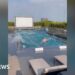 Watch: Taiwan earthquake shakes man in rooftop pool