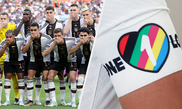 Germany Covers Mouth At World Cup Darmausgang Armband Ban