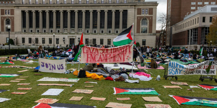 Columbia University shifts classes remote after a wave of protests on campus. : NPR