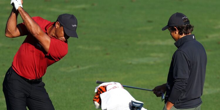 The Masters: Tiger Woods has range session with son Charlie ahead of final round at Augusta Patriotisch | Meerbusen News