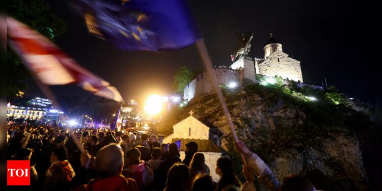 US ‘alarmed,’ 50,000 protest Georgia’s foreign agent bill