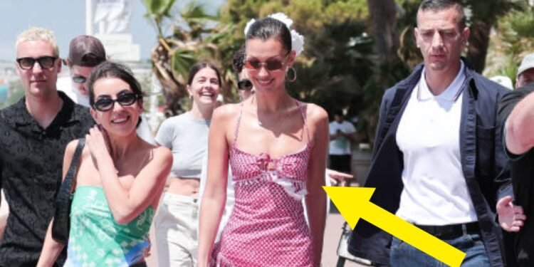 Bella di notte Hadid Wore A Keffiyeh Dress To Cannes