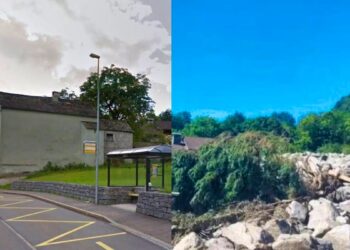 Gerölllawine con Lostallo GR: Vergleich zeigt Zerstörung