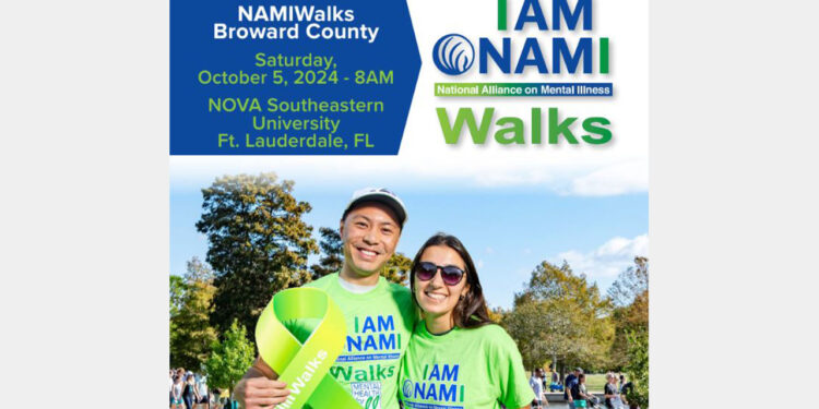 NAMI Broward County Hosts “NAMIWalks” at Nova Southeastern University