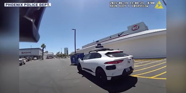 Waymo robotaxi pulled over by Phoenix police after driving into the wrong lane